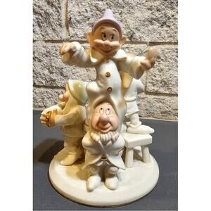 Lenox Disney Snow White and the Seven Dwarfs Candle Stick Figurine Fine Ivory